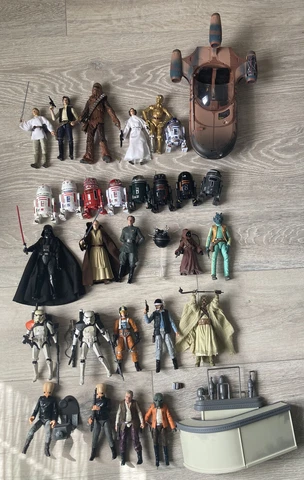 Star Wars Black Series A New Hope Lot of 29 Figures Loose With Set & Speeder Cover