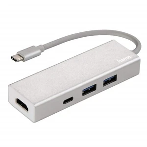 Hama USB-C USB-Hub 1:3 + HDMI auf USB Adapter Type-C 3.1 Monitor TV Beamer PC - Bild 1 von 6