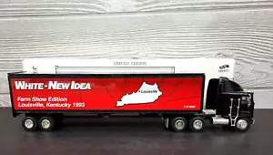 Liberty Classics COE Kenworth K100E White-New Idea Farm Show Semi Bank 1:64 - Picture 1 of 9