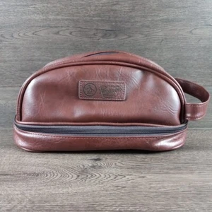 Penguin By Munsingwear Men's Toiletry Travel Bag Pouch Brown - Picture 1 of 9