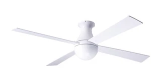 Modern Fan Company Ball Flush Mount 52" Fan Gloss White w/ LED Light - Picture 1 of 1