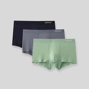 SilkCut Seamless Pouch Trunk Underwear - 3 Pack (BGG) - Picture 1 of 8