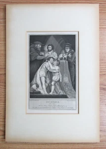 KING RICHARD III ENGRAVED ETCHING 1798 ACT 3 SCENE 1 ENGRAVED BY BURNET READING - Picture 1 of 9