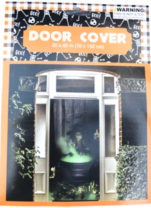 Cubierta de puerta decorativa de Halloween Scary Witch Brewing 30"x60" - Imagen 1 de 5