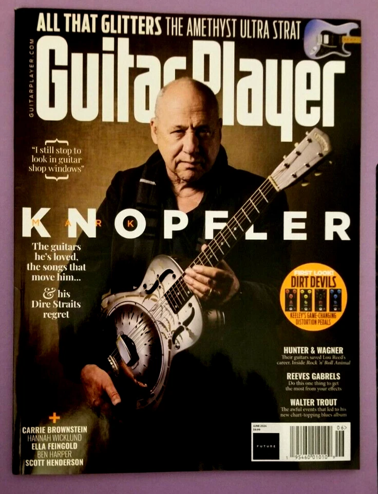 Mark Knopfler-Guitar Player Mag June 2024 Reeves Gabrels Walter Trout  & more - Image 1 of 1