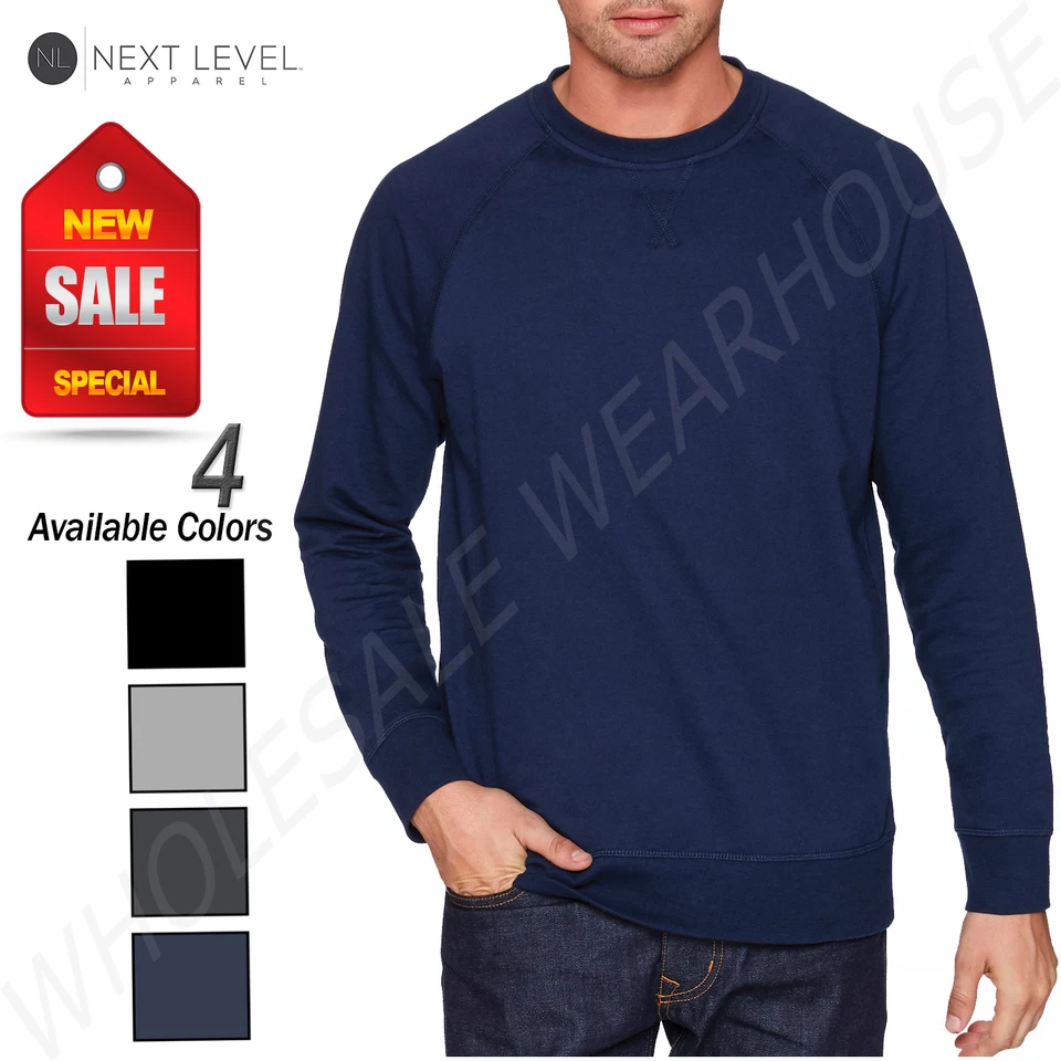 Next Level Unisex Premium French Terry Raglan Crew Neck Fleece M-N9000 - Image 1 of 1