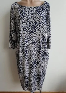 Fashion Bug Plus Size Animal Print Stretch Dress Colman Sleeve Size 1X - Picture 1 of 6