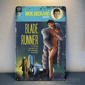 Póster metálico de la película Blade Runner - Letrero coleccionable - Tamaño: 8 * 12 pulgadas (20x30 cm) - Imagen 1 de 5