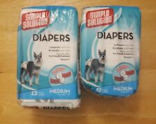 Simple Solution Disposable Dog Diapers White Medium 20 ct