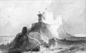 Großbritannien - BAMBOROUGE CHÂTEAU (Northumberland) - Gravur 19. Jahrhundert - Bild 1 von 2