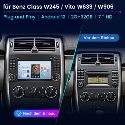 Carplay Für Mercedes Benz A B Klasse Viano Vito W639 Autoradio GPS Navi DAB+ DE - Bild 1 von 4