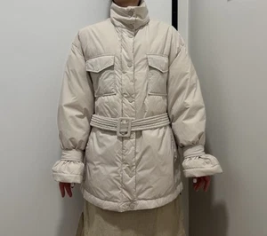 Meotine Emma Down  Puffer Jacket Beige Size XS/S - Picture 1 of 23