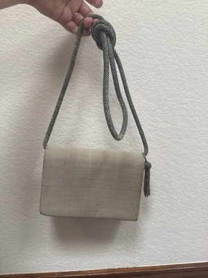 Adrienne Vittadini Gray/Silver Small Crossbody Shoulder Bag Purse  - Image 1 of 4