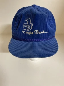 Eagle Bend Blue Corduroy Trucker Hat Vintage Style - Picture 1 of 6
