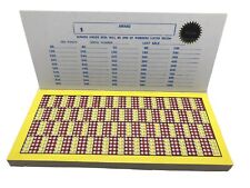 $1.00 BLANK Punch Board Card Money GAME Raffle Gambling 1,000 Hole W/ Magic Seal