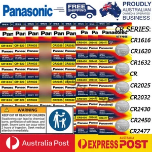 Panasonic CR2032 CR2025 CR2430 CR2450 CR1616 CR1620 CR1632 CR2477 Li Battery 3V - Picture 1 of 20