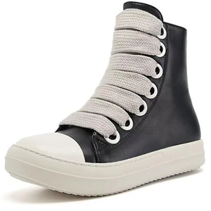 IMPREMEY Women's High Top Sneakers – Size 8 – White PU Leather 🌟🌟🌟🌟🌟 - Picture 1 of 5