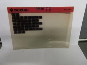 Suzuki RM80 T 80 X 81 Microfiche August 1981 - Picture 1 of 2