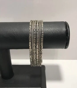 Silpada Go Gorgeous Multi Strand Sterling Silver Byzantine Bracelet, 7.25" - Picture 1 of 16
