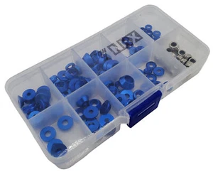 Espaciador y caja de tuercas para rueda de aluminio a radiocontrol NHX M2.5/M3/M4 40 piezas - azul - Imagen 1 de 4