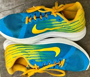 ~~NIKE Kids Blue/Yellow Sneakers Running Shoes Boys Youth 3.5 - Picture 1 of 5