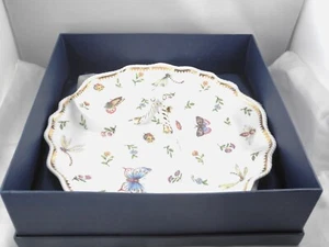 Godinger & Co Primavera 10.5" Servidor de 3 Secciones Libélula Mariposa Flores Dorado - Imagen 1 de 10