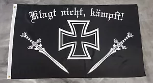 Fahne Flagge Deutsches Reich - Eisernes Kreuz Klagt nicht kämpft - 90 x 150 cm - Bild 1 von 2