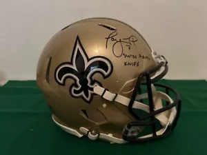 CASCO TAMAÑO COMPLETO FIRMADO POR TAYSOM HILL DE LOS SANTOS DE NUEVA ORLEANS CERTIFICADO DE AUTENTICIDAD BECKETT - Imagen 1 de 7