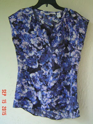 NUEVA BLUSA MAX STUDIO AZUL SEDA CARRERA TALLA XS  Foto 1 de 2