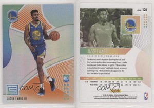 2018-19 Panini Status Rookies 1 Orange Jacob Evans III #121 Rookie RC