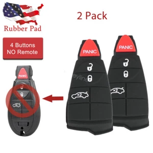 2 Car Key fob Rubber Pad 4B for Jeep Grand Cherokee Commander 2008 2009 2010 - Picture 1 of 6