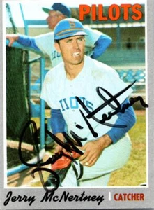 Jerry McNertney autographed baseball card (Seattle Pilots) 1970 Topps #158 - Picture 1 of 1