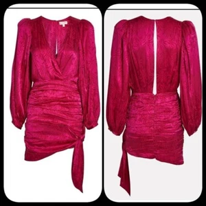Ronny Kobo Giorgia Ruched Jacquard Mini Dress - Picture 1 of 12