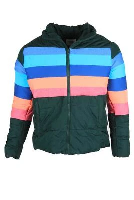 Vintage Old Navy Remake Puffer Jacket Fleece Lining Retro 90s Green XL C3413 - Image 1 of 4