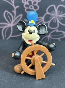 Vintage Steamboat Willie Mickey Mouse Figure 1986 Walt Disney 2.25” Cake Topper - Picture 1 of 5