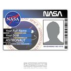 PERSONALISED Printed Novelty ID- Space Exploration NASA Card Pass - Funny Sci-Fi