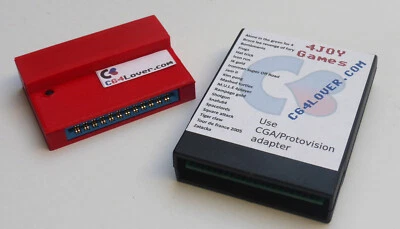 Commodore 64/128    4 Joystick Adapter  +  Cartridge mit Spielen für 4 Players - Bild 1 von 3