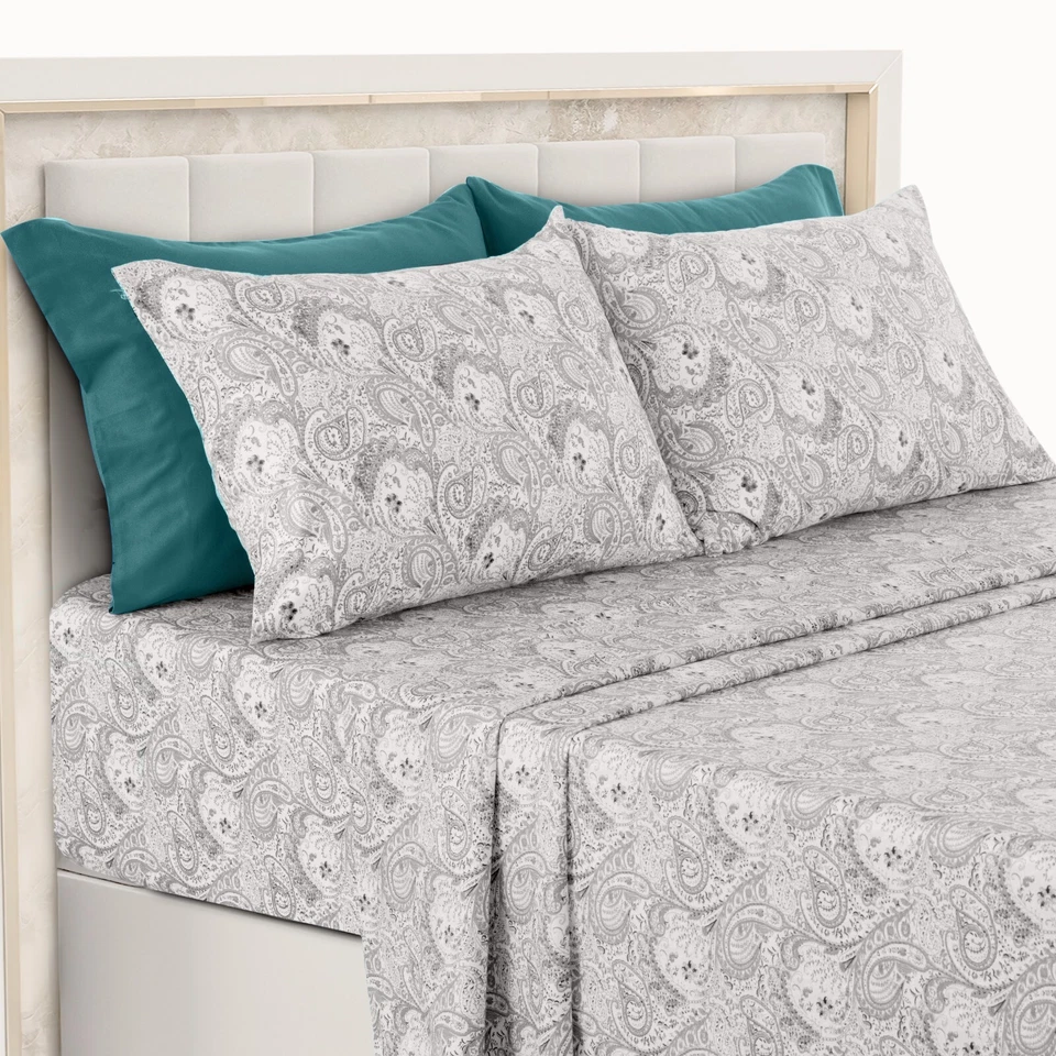 Juego de sábanas de bolsillo profundo de 6 piezas serie 1800 sábanas de microfibra cómodas de cachemira Foto 1 de 4