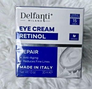 Delfanti Milano Eye Cream Retinol Repair Anti-Aging Reduces Fine Lines 1 oz 30ml - Picture 1 of 6