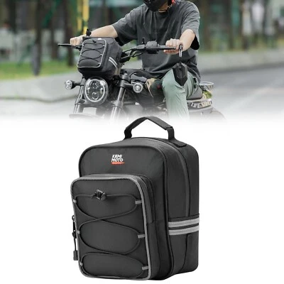 Universal Motorcycle Handlebar Bag For Softail Dyna Sportsters Touring Road King - Image 1 of 4