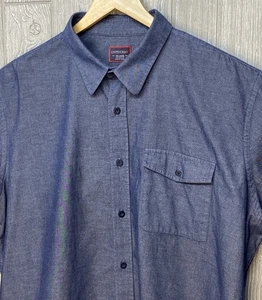 UNTUCKit Shirt Mens Blue 100% Cotton  Long Sleeve Denim Like Size XXL 2XL - Picture 1 of 8