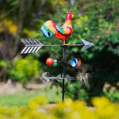Weather Vane Stake with Rooster Ornament Versatile 43inch Tall for - Image 1 of 4