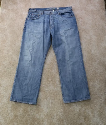 Guess Dean Relaxed Straight Leg Jeans Men’s 38x30 Blue Denim Pants - Image 1 of 4