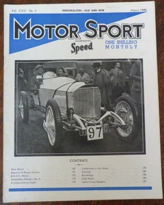 MOTOR SPORT magazine August 1946 VERY GOOD CONDITION - Picture 1 of 1