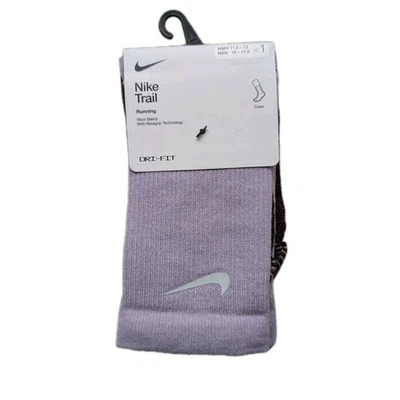 NUEVO NIKE Trail Running Mezcla de Lana DRI-FIT Calcetines Púrpura M 10-11.5 W 11.5-13 Foto 1 de 2