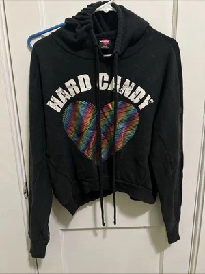 Sudadera con Capucha Hard Candy Arco Iris Corazón Gráfico Pullover Sudadera L (11-13) Foto 1 de 4