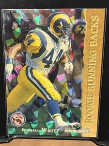 Tarjeta prisma Pro Set Russell White 1993 Los Angeles Rams novato corredores - Imagen 1 de 6