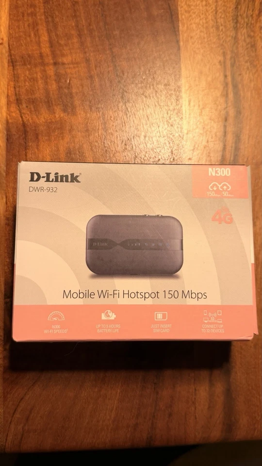 D-Link DWR-932 4G Hotspot Mobile WLAN Router LTE 150 Mbit/s 50 Mbit/s Upload - Bild 1 von 1