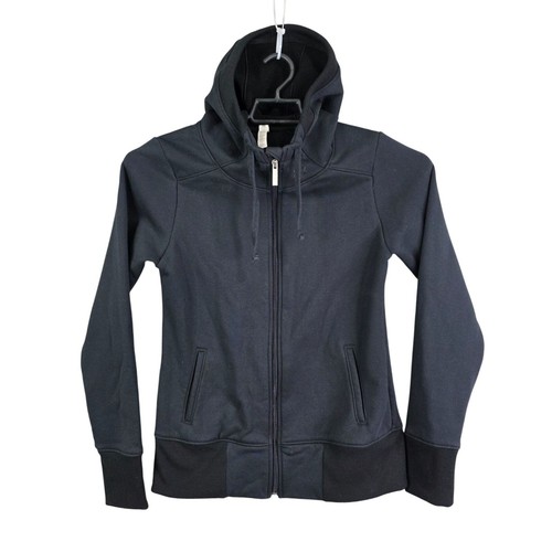 VETEMENTS Giacca donna Under Armour ColdG nera con cappuccio aderente zip intera manica lunga M