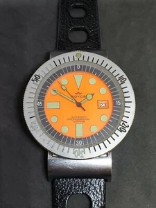 70s Royce Orange Face Auto Professional Marine for French Navy Military Divers - Picture 1 of 9